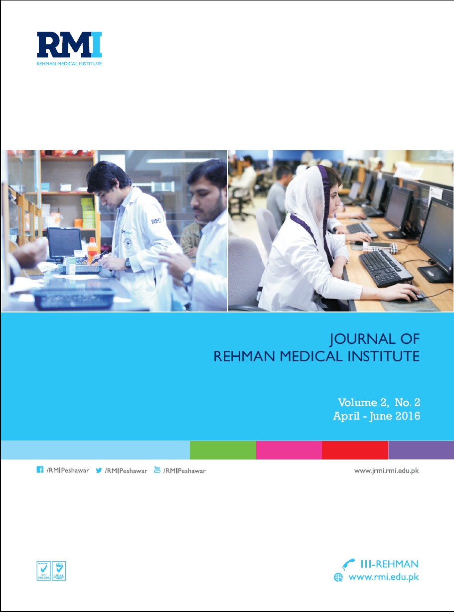 					View Vol. 2 No. 2 (2016): Journal of Rehman Medical Institute
				