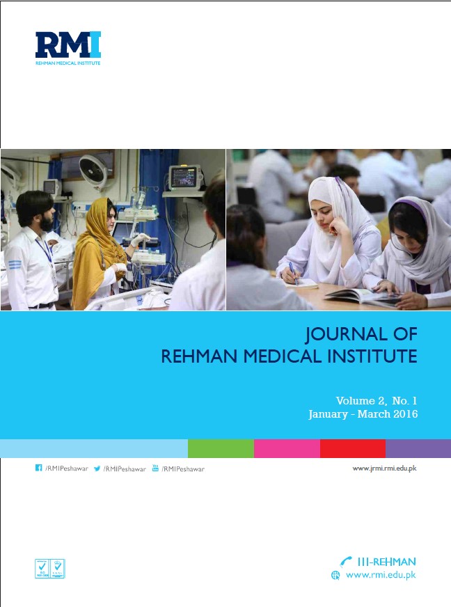 					View Vol. 2 No. 1 (2016): Journal of Rehman Medical Institute
				